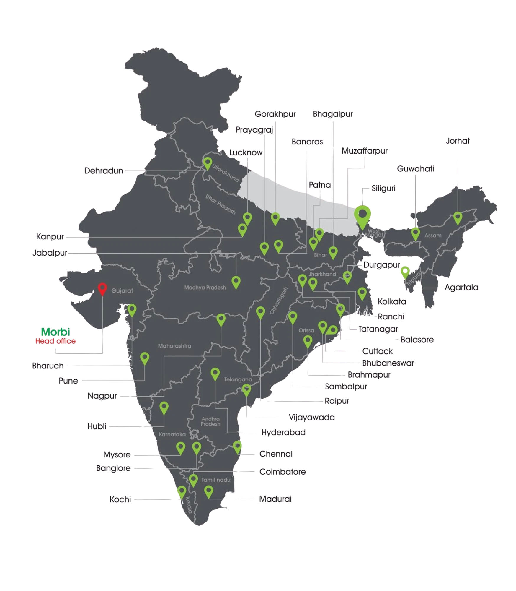 Branch Locations Map